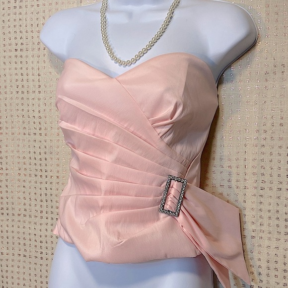 NWT Veronique Young For W Pink Bustier with Side Details & Sweetheart Neckline - Picture 1 of 8